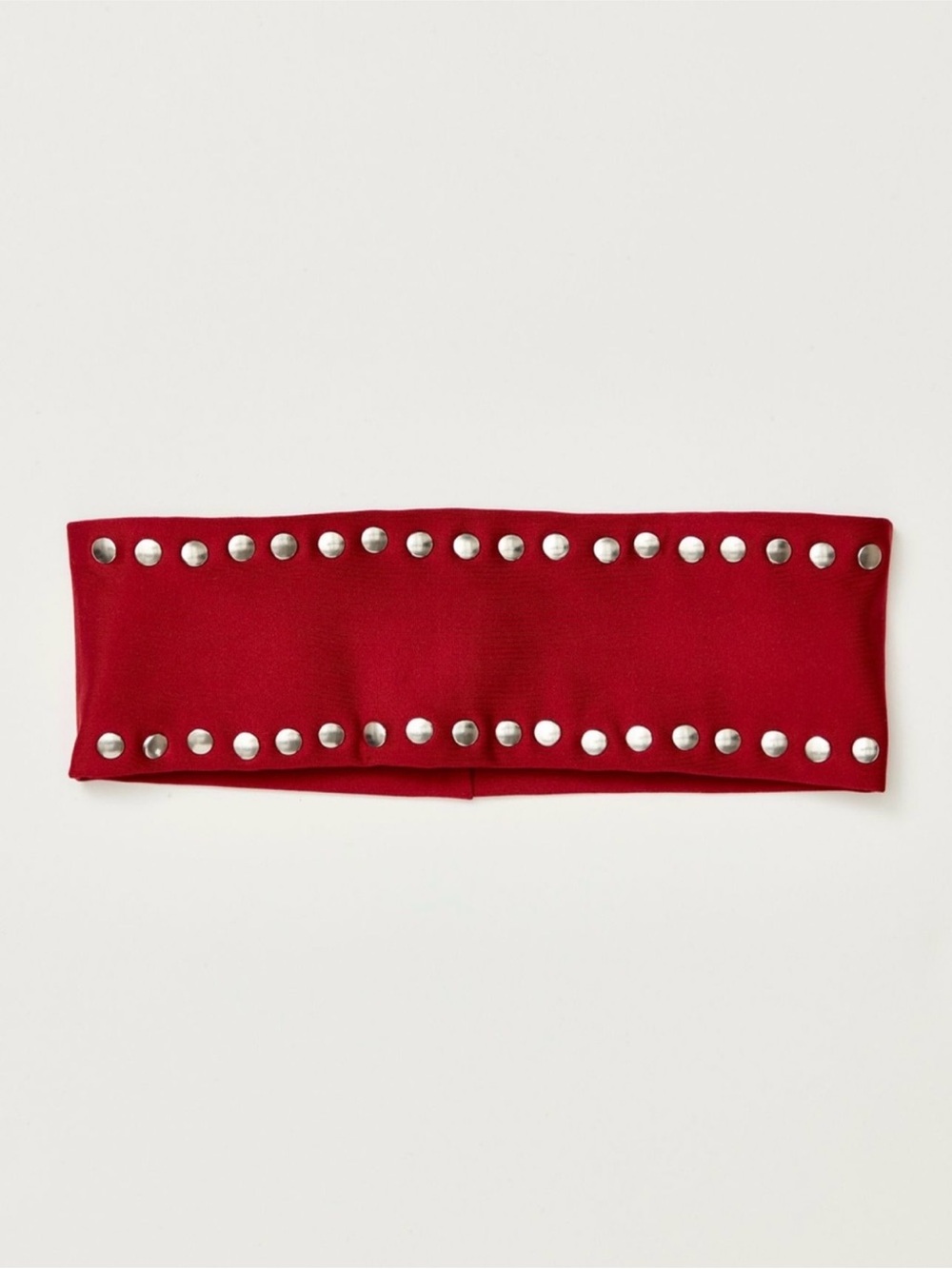 Free People Red Studded Bandeau Headwrap